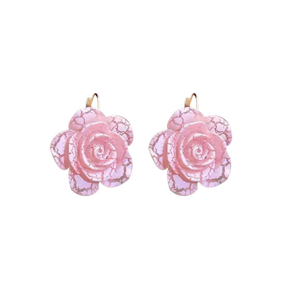 Vacation Rose Flower Earrings Korean Style Women's Jewelry Lovely Flower Stud Earrings Party