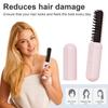 Portable Cordless Hair Straightener Brush 3 Temp Adjustable Fast Heating USB Rechargeable Negative Ions Hot Brush Electric Curly Hair Styling