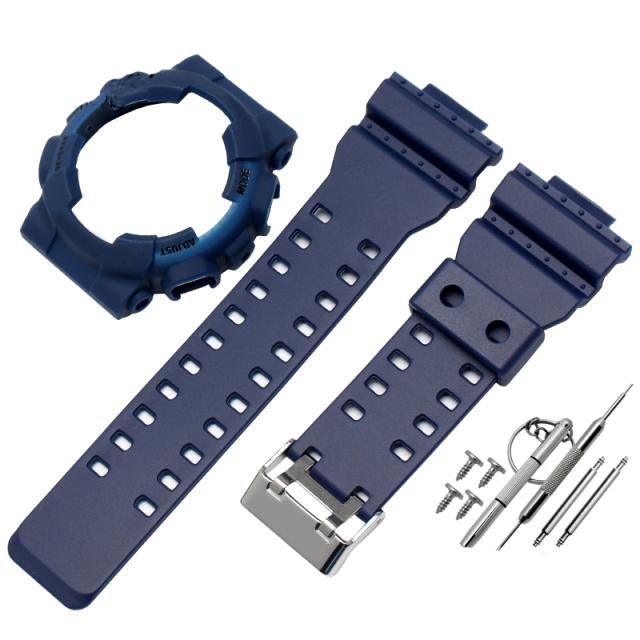 Силиконовый резиновый чехол для часов Casio G-SHOCK GA-110/100/120 GD-100/110, мужской спортивный водонепроницаемый ремешок, браслет, аксессуары