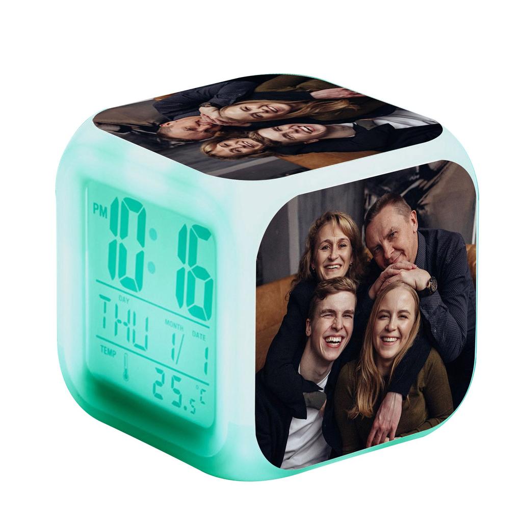 To Make A Picture Of The LED Luminous Digital Clock Gift Temperature Display Perpetual Calendar Night Light Alarm Clock