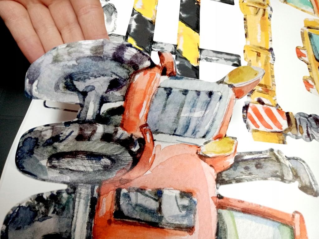 Set of Decorative Stickers for Children - Construction