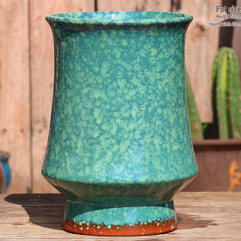 Высокий ручной керамический глиняный горшок для суккулентов и орхидей