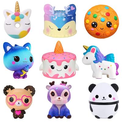 Jumbo Squishy Kawaii Единорог Лошадь Торт Олень Животное Панда Squishis Медленно растущие игрушки для снятия стресса для детей