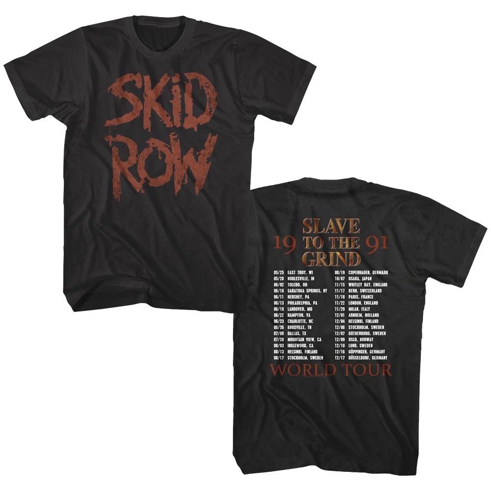 Skid Row Slave to the Grind Tour 1991 Men T Shirt Metal Rock Band Music Merch