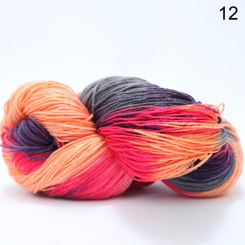 1Roll DIY Yarn Multicolor Knitting Wool Hand Crocheted Cotton Wool Yarn Baby Scarf Soft Warm