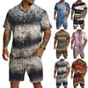 Men's Casual Lightweight Breathable Short-Sleeve Shirt And Shorts Set
