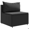 VidaXL Garden Lounge Set 6 Pcs with Cushions Black Wicker, Outdoor Sofa Set, Garden Corner Sofa, 3308019