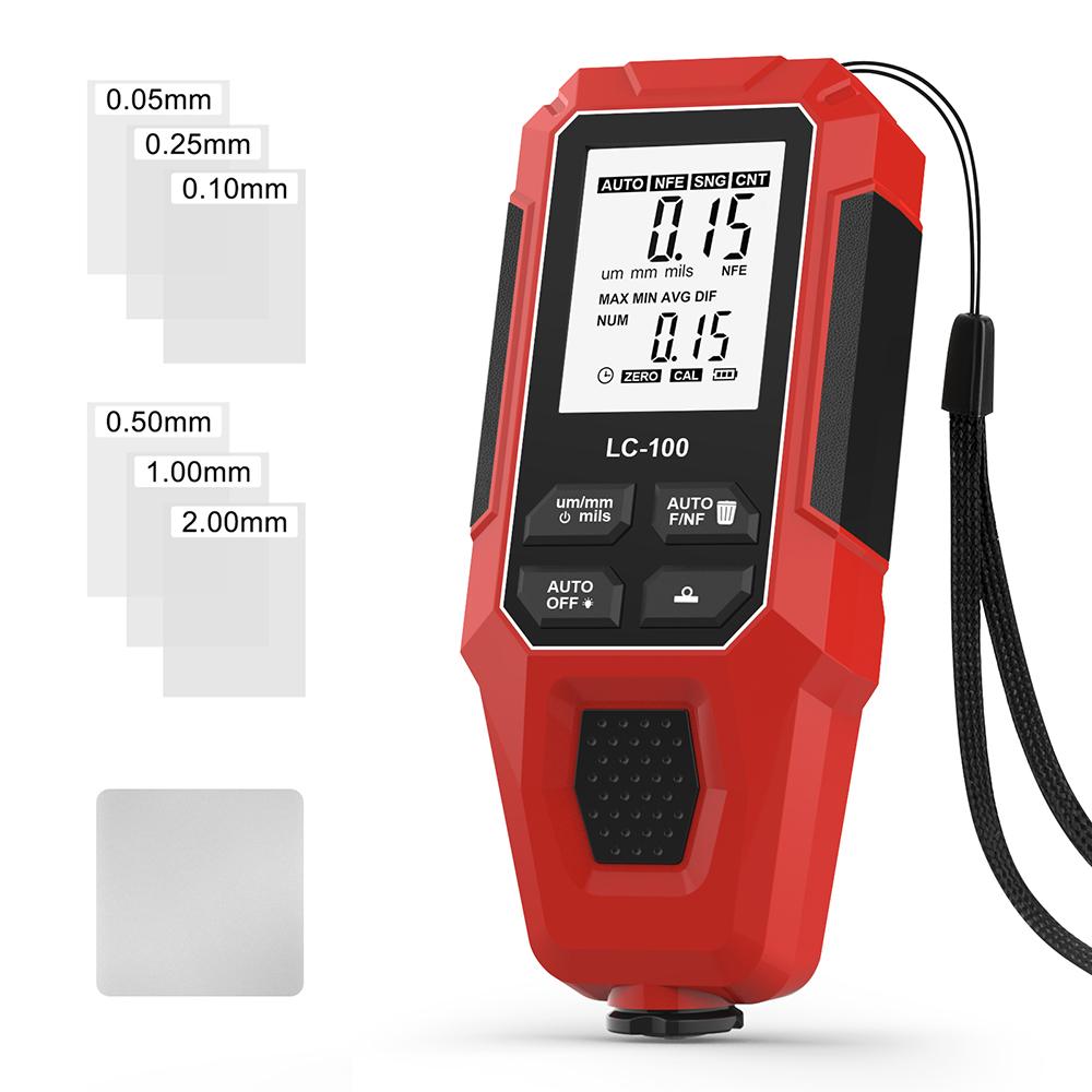 0-2000um Car Paint Thickness Tester Digital Display Thickness Gauge Coating Meter Manual Paint Tools for Automobile for Fe/nfe