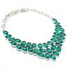 Indicolite Tourmaline Ethnic 925 Sterling Silver Jewelry Necklace 18" H3s55