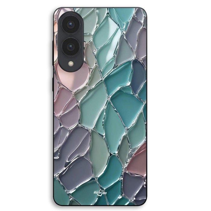 Coque Pour Samsung Galaxy S25 Edge texture écailles de verre colorés Maniacase