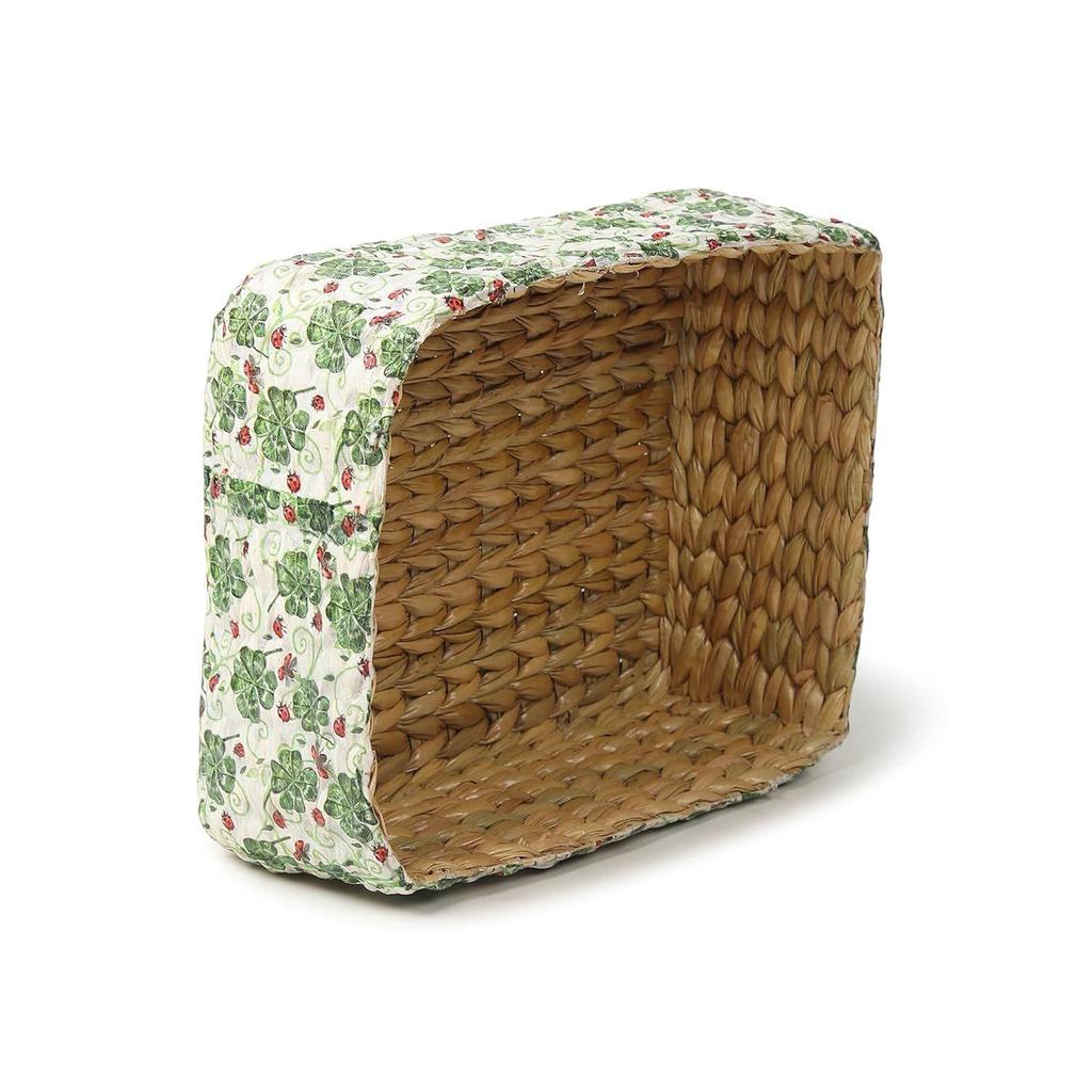 Корзины для хранения вещей Корзина из тростника или бамбука Плетеная корзина в подарок Корзина для белья Корзина для одежды из ротанга Прямоугольный поднос из морской травы (Многоцветный 1)