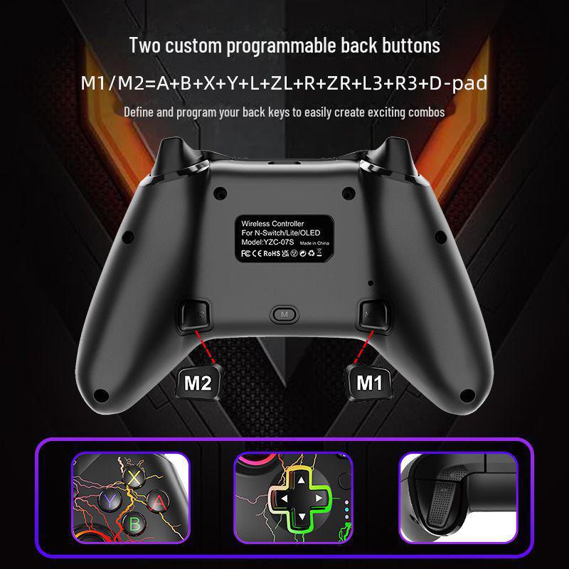 Беспроводной игровой контроллер с шестиосевой соматосенсорикой, двумя макрокнопками «назад» и эргономичным дизайном