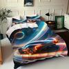 Cool Colorful Sports Car 3D Cartoon Printed Quilt Cover Soft Comfortable Bedding Set Home Textiles Polyester 2/3Pcs Duvet Cover