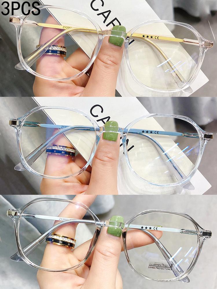 1PCS Ins Brand Korean Sunglasses Frames Trendy Multi-sided Design For Correcting Myopia 2053