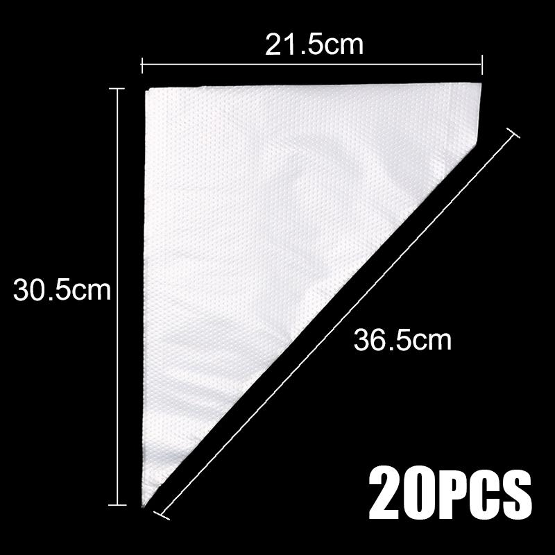 20pcs Disposable Pastry Bags S/M/L Baking Piping Bag for Cake Cream Dessert Design Decor Tip Nozzle Bag Tool Kitchen Accessories