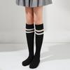 Хлопковые носки из телячьей кожи для женщин, японские носки JK, длина до колена, средние, модные, для девушек, студентов, в полоску, в стиле колледжа