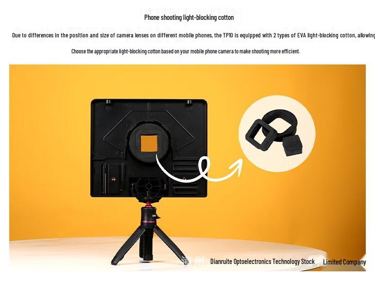 Fu Weide TP10 10-дюймовый складной телесуфлер для DSLR и телефона: Высокая прозрачность, HD-субтитры, Идеально для прямых трансляций и съемок.