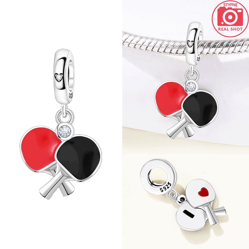 Bowling Ball Original Copper Pendant Globe Table Tennis Travel Airplane Pendant Beads Fit Bracelet Women Jewelry Making Gift