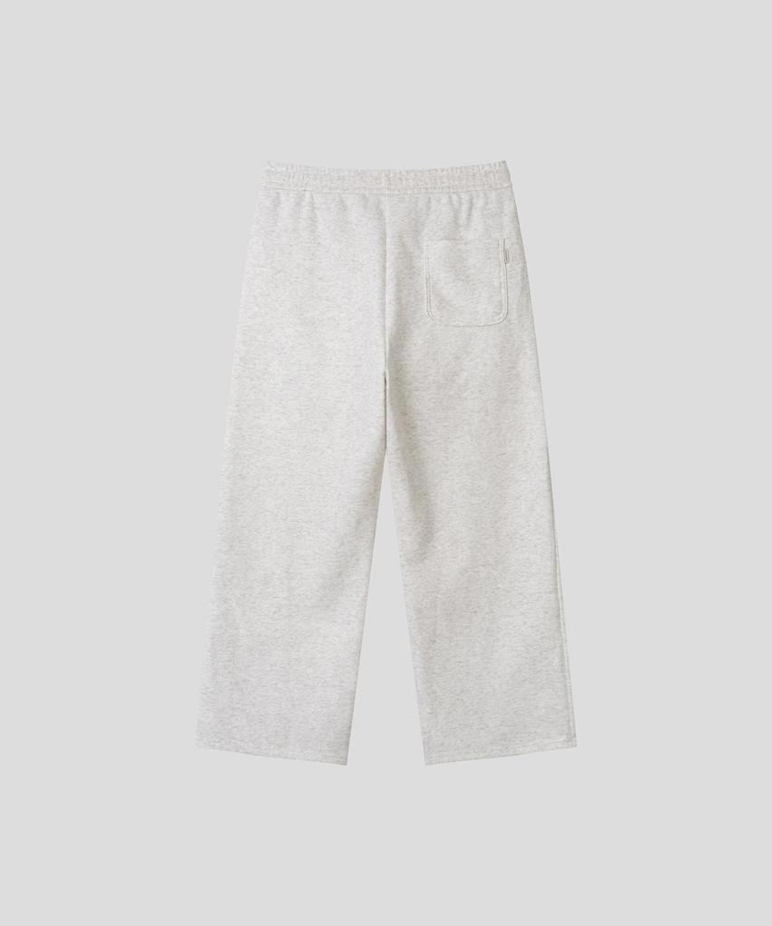 BLACK MOMENT Essential Wide Pants [White Melange]