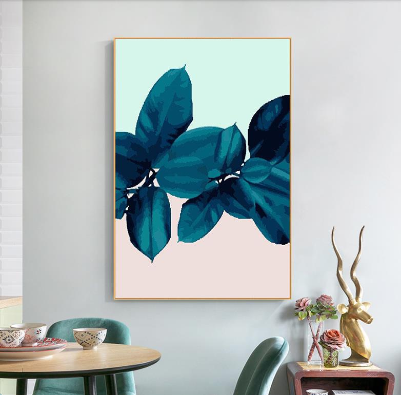 RUOPOTY Картина маслом по номерам, пейзаж с листьями, акриловая рамка «сделай сам», на холсте, настенная картина по номерам для гостиной