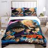 Детектив Конан мультяшное аниме Пододеяльник Одеяло, Постельные комплекты Мягкий пододеяльник и наволочки Подростки Односпальный/Двуспальный/Королевский/Кинг
