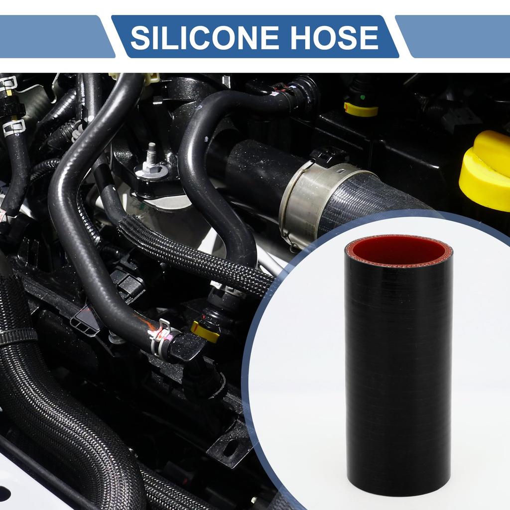 X AUTOHAUX Silicone Hose, Silicone Tube, Intercooler, Turbo, Intake Pipe, Black, Length 5.0 inches