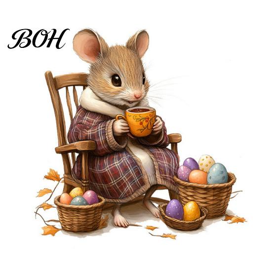 Autumn Theme Party Supplies Mouse Wall Stickers, Waterproof PVC Retro Fairy Tale Decals, Removable Peel Pastoral Style Stickers And Stick Decals