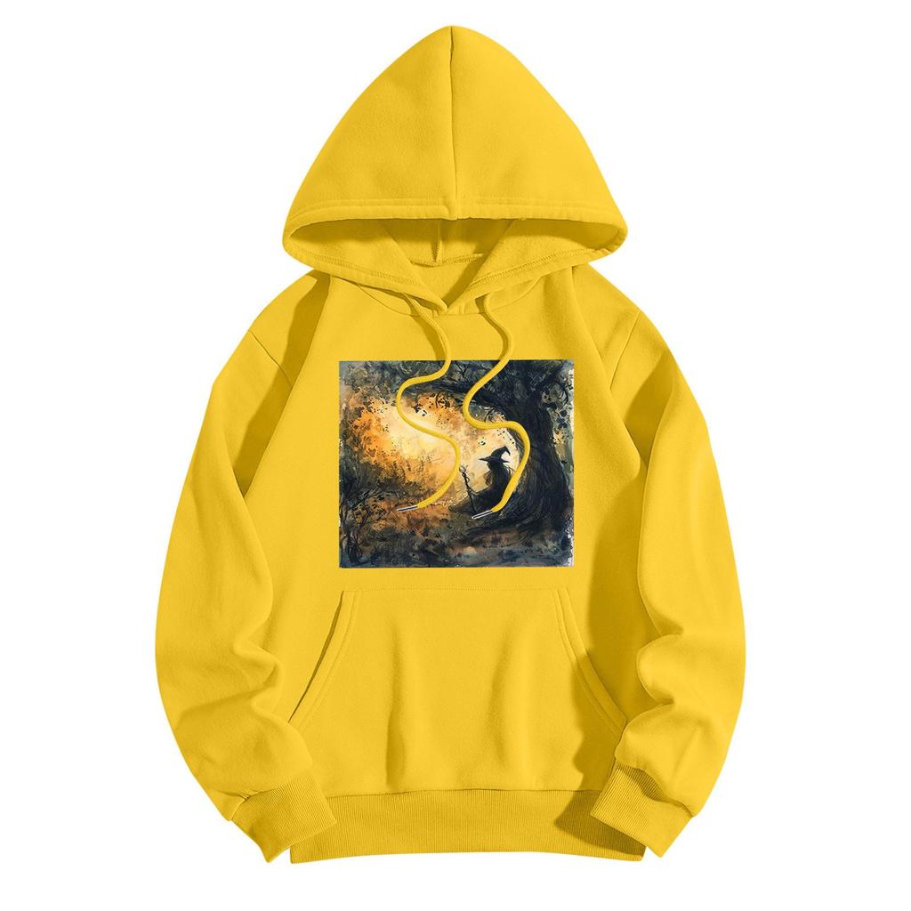 Толстовки для девочек-подростков с длинным рукавом и принтом, повседневные толстовки с графическим принтом, пуловер на шнурке, симпатичная толстовка большого размера