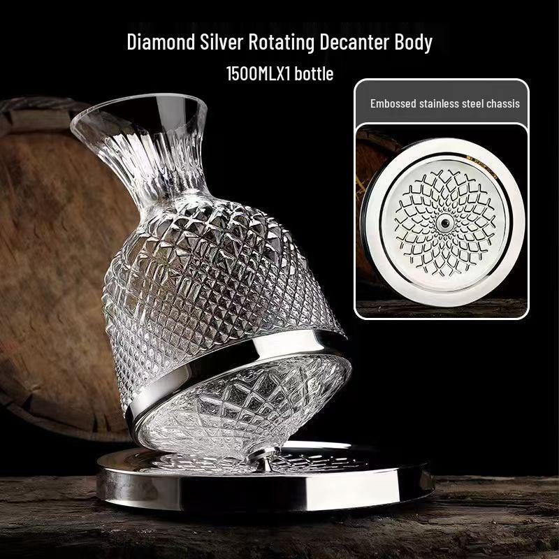 Набор хрустальных декантеров для вина: Роскошная подарочная коробка для вращающихся стаканов