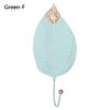Organization For Towel Clothes Leaf Shape Wall Hanger Hanging Storage Rack Wrought Iron Hook