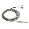 Датчик температуры термопары PT100, 1 м, устойчивый к высоким температурам металлический экранированный провод, простой голый жирный датчик