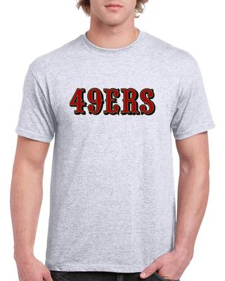 Футболка 49ers Сан-Франциско Футбол SF Niners Логотип Слово Ретро Throwback GFN04