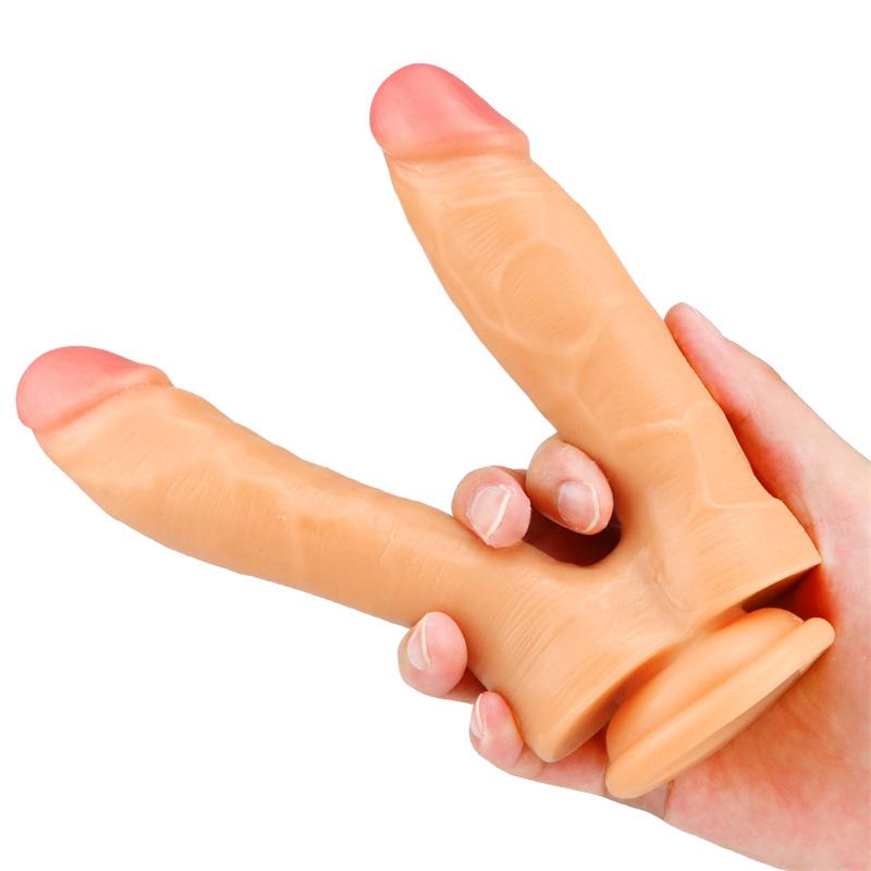 Двуглавый фаллоимитатор, анальная пробка, устройство для мастурбации, женская альтернативная игрушка для заднего двора, фаллоимитатор, товары для взрослых