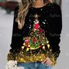 Women's Sweater Pullover Christmas Party Clothes Autumn New Long Sleeve T-Shirt Imitation Cotton O Neck Top Casual Sweatershirt