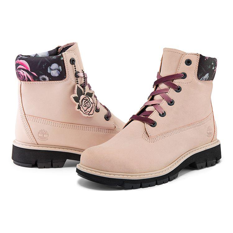 Timberland 6 Inch Outdoor Casual Waterproof Leather Short Martin Boots Women Boots Light-Pink A2HXBW