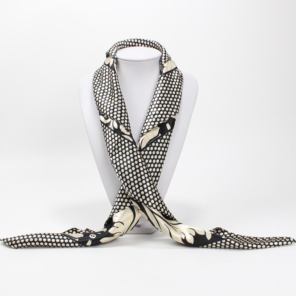 High-quality Luxurious Silk Scarves Headband Scarfs Neck Scarf For Women Chain Silk Scarf Women's Decorative Shawl