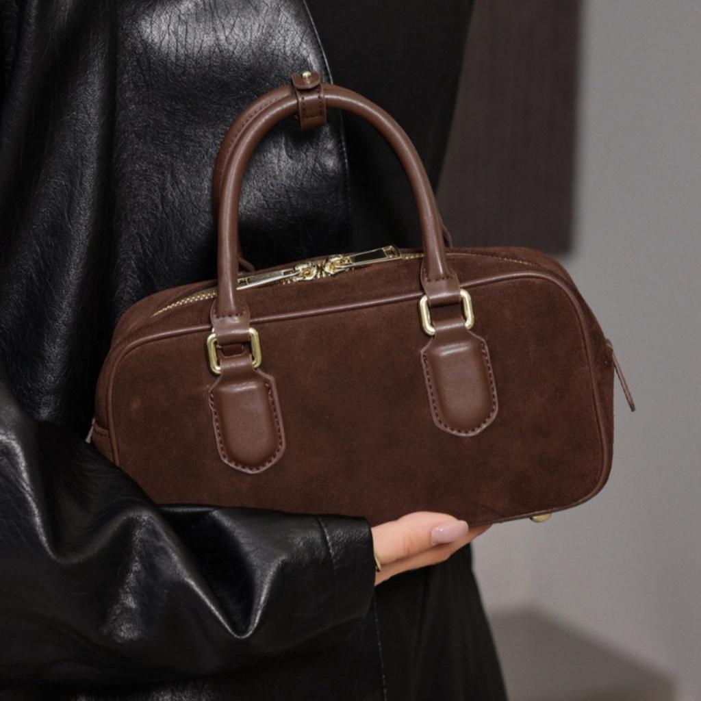 And Leather Small Bag Women's 2025 New Style High-end Sense Retro Hundreds Of Matching Shoulder Bag Fashion Hand-held Small Square Bag