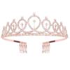 Party Crown Headband Rhinestone Crown Hair Accessory First Year Number Birthday Cake Ornament Alloy Headband