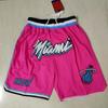 Mens Basketball Shorts With Team Embroidery NBA Style Loose Fit Athletic Pants Practice Casual Wear
