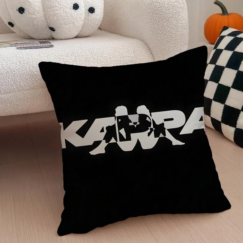 Kkappa logo Cushion Cover Throw Pillow Cover Hidden Button Durable Polyester Chair Cushion