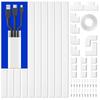 10Pcs 1 Set Wall Cord Cover Cable Concealer Complete Raceway Kit Wire Cables Hide Organizer
