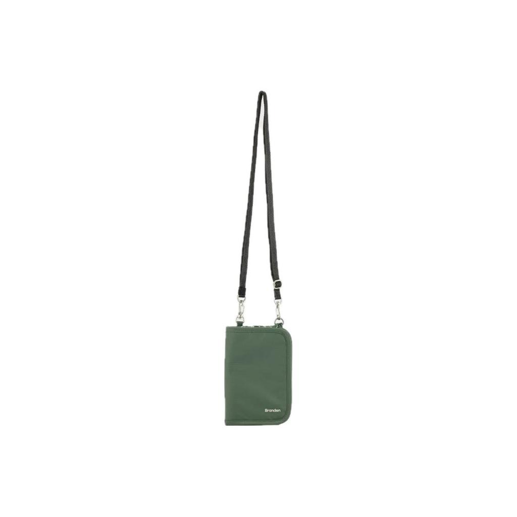 BRANDEN Safe Cross Wallet Bag Soft Khaki