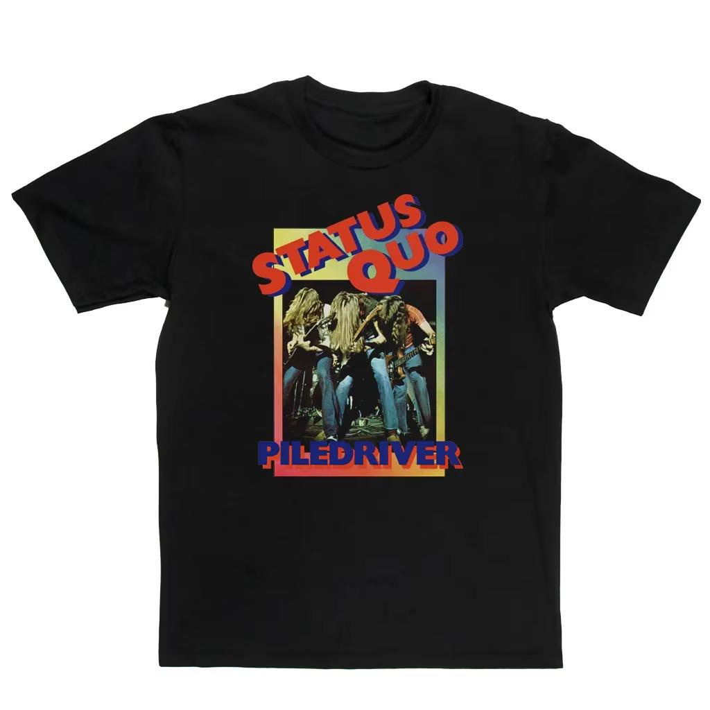 2025 Status Quo Piledriver Trend Clothing Pattern Printing Summer Luxury Brand Cotton Mens and Womens TShirts Short Sleeves