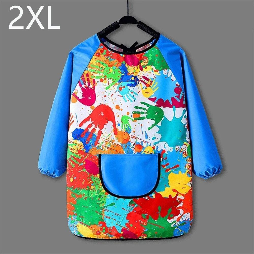 Long Sleeved Kids Painting Apron Polyester Baking Bibs New Cooking Apron