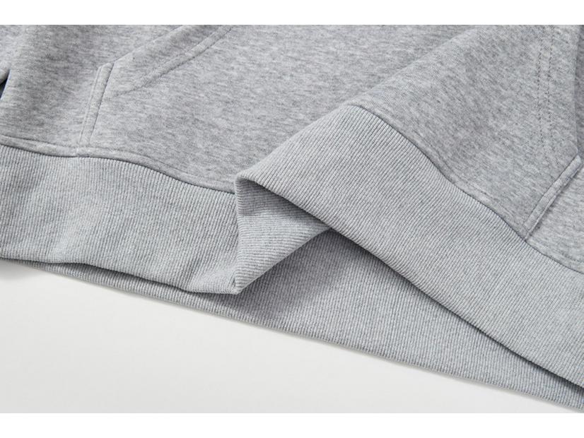 RDT Menswear | Серый Худи American-Style Cleanfit - Однотонная Толстовка 550г для Мужчин