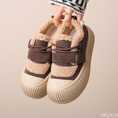 Модные новые осенне-зимние женские туфли, теплые хлопковые туфли, повседневные простые удобные износостойкие противоскользящие женские туфли
