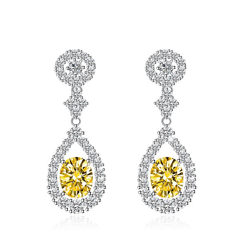 Lindon Copper Alloy Zircon Earrings Drop Earrings For Women Wedding Party Gifts