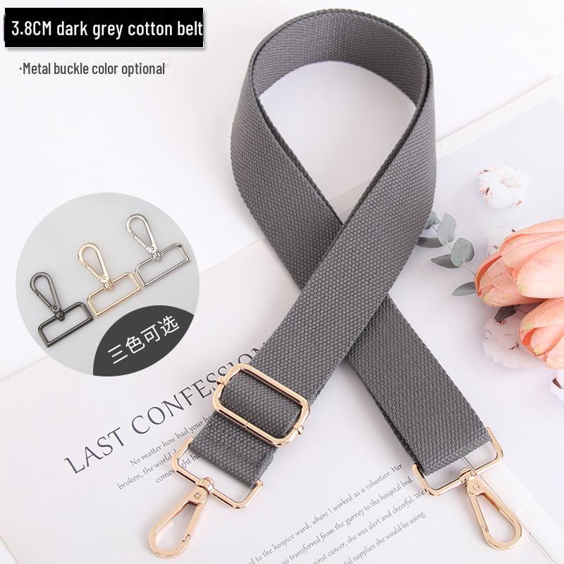 Женская сумка через плечо из хлопка со сменным ремнем, однотонная и регулируемая.