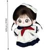 1 set Bow Hair Band Cotton Doll's Dress Whale Pattern Plush Doll Clothes  Children's Gift