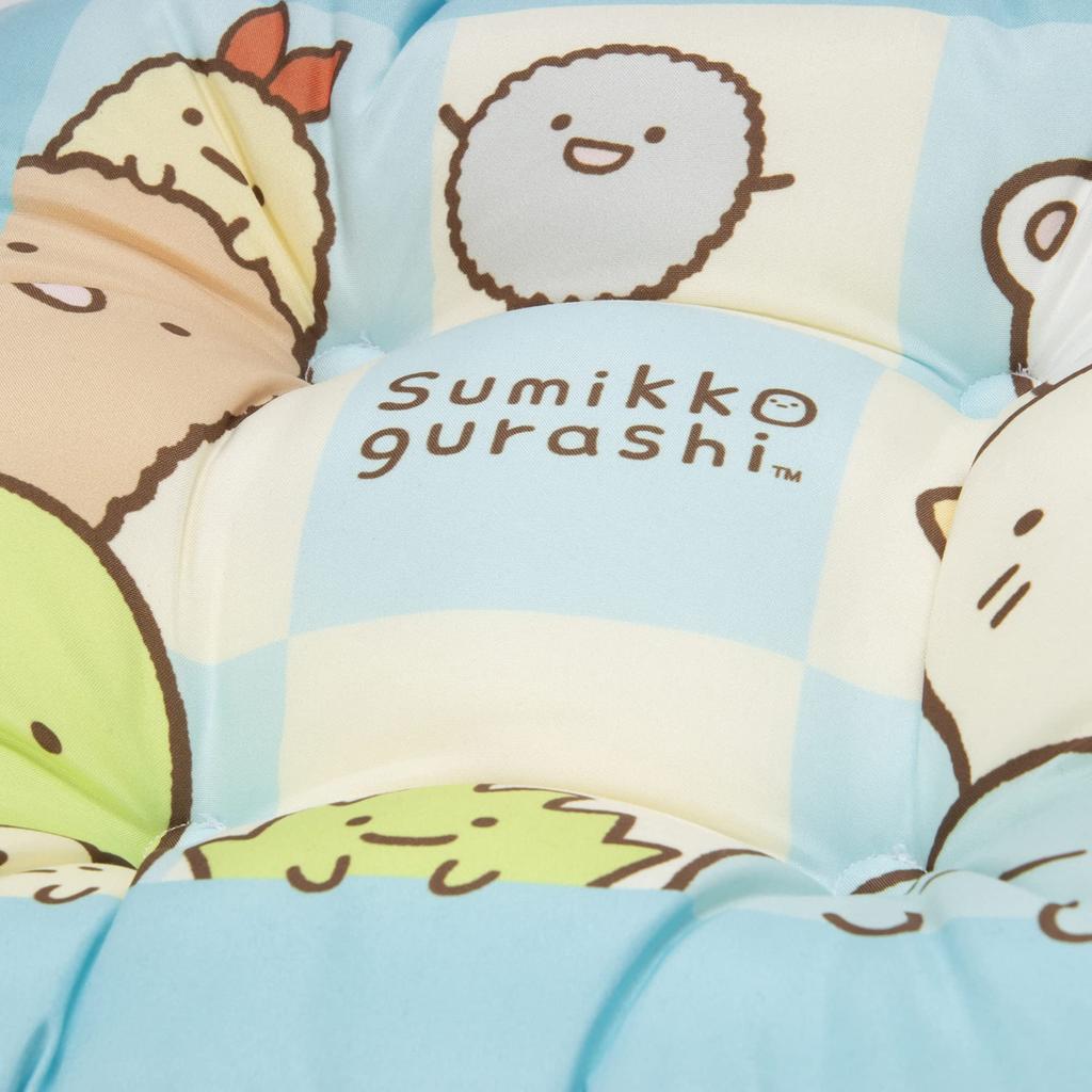 MORIPiLO Morishita Sumikko Gurashi Zabuton Подушка для стула 30x30 см для детей, школы, детского сада, девочек, товары с персонажами, синяя 4620354